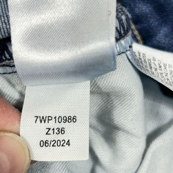 Lucky Brand Bridgette High-Rise Skinny Jeans 14/32 A Raw Hem Whiskered Dark Wash - Picture 10 of 15